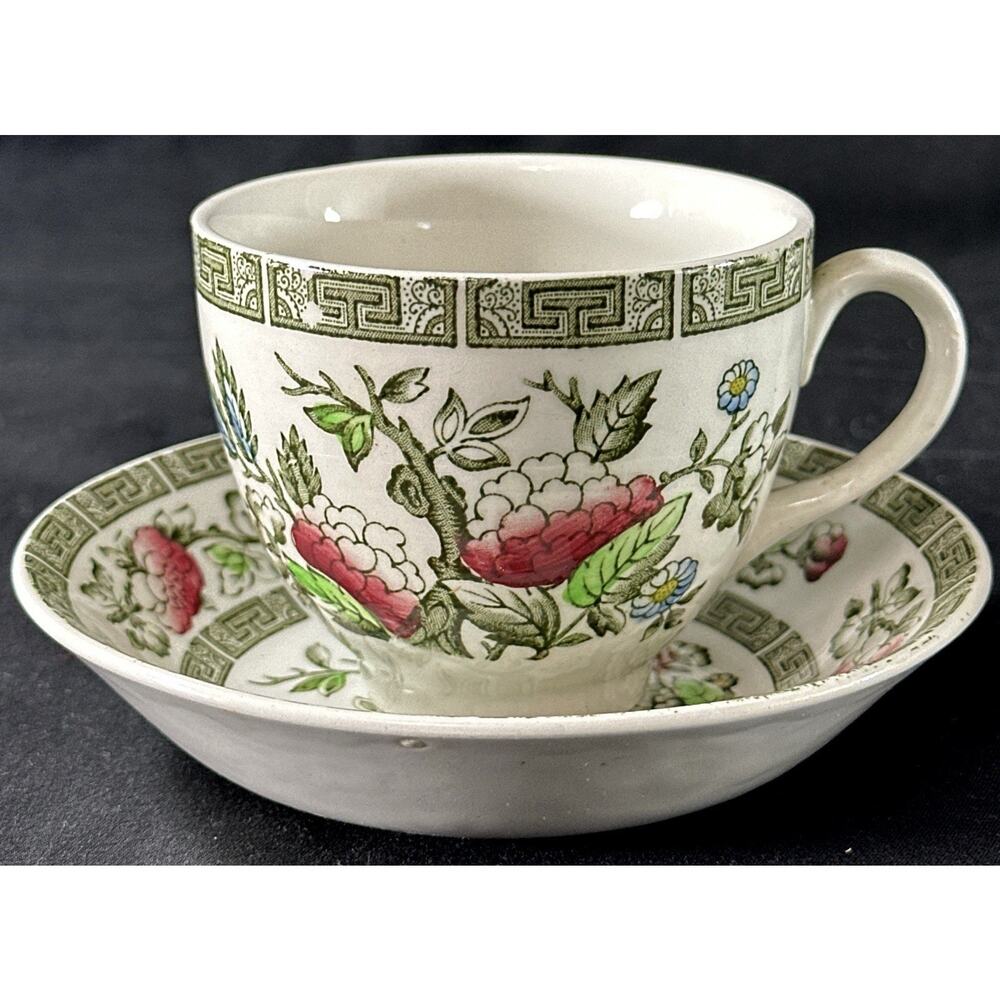 Ridgway Indian Tree Tea Set Cup Saucer Sugar Bowls Staffordshire England - Picture 7 of 14